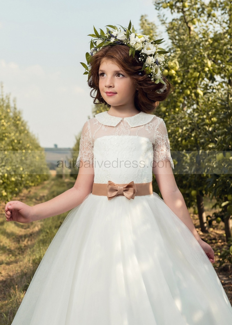 Peter Pan Collar Flower Girl Dress