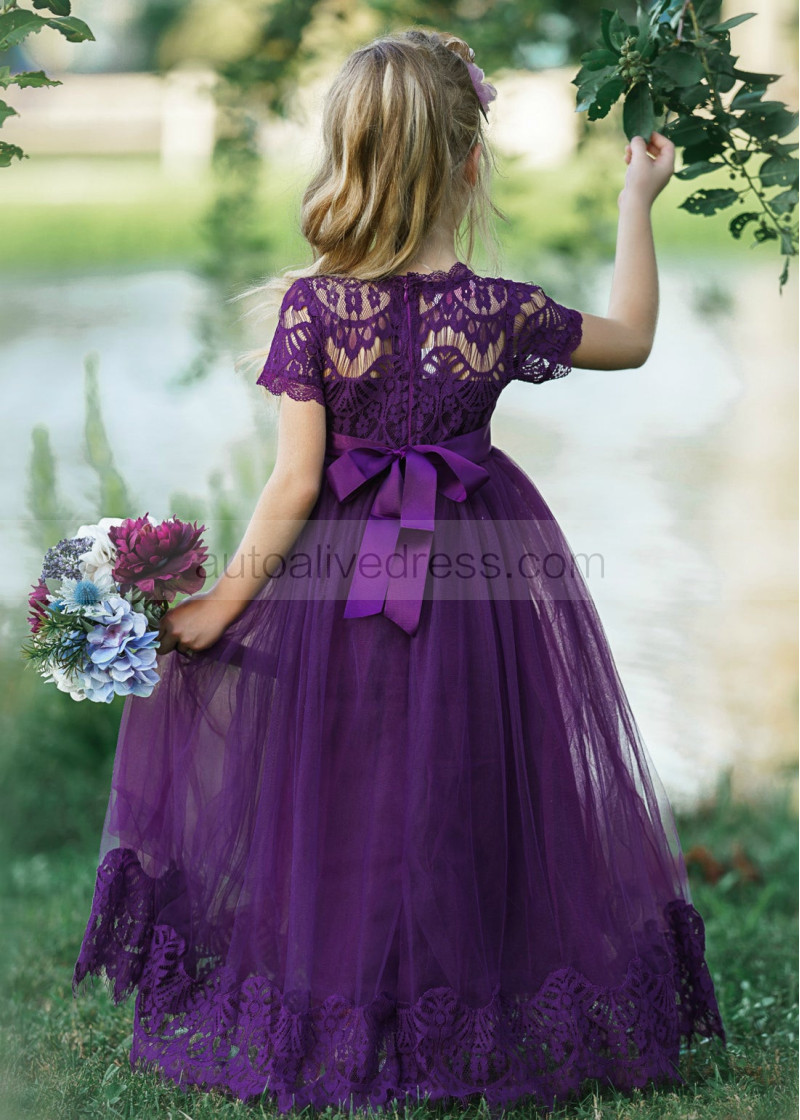 Eggplant Flower Girl Dresses