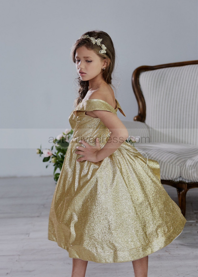 Off Shoulder Flower Girl Dress