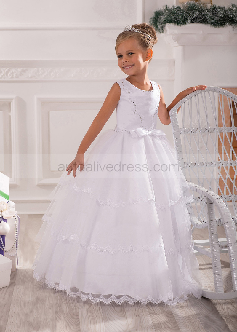 Детские выпускные платья белые