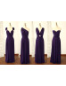 Plum Purple Jersey Multiway Wrap Convertible Bridesmaid Dress