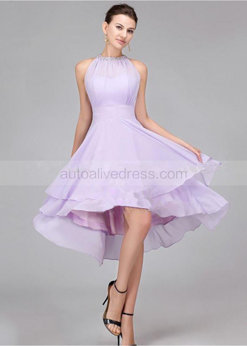 Lilac Chiffon Prom Dress