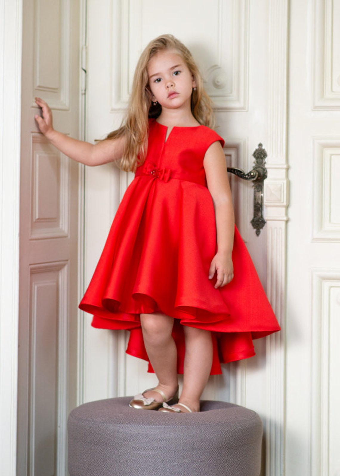 Mikado Flower Girl Dress